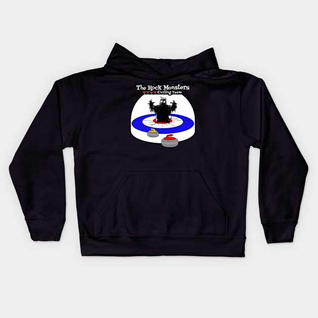 The Rock Monsters Curling Team - 2016 Logo (Alternate) Kids Hoodie by SaintEuphoria